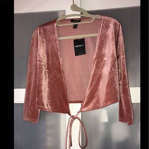cropped velvet blazer